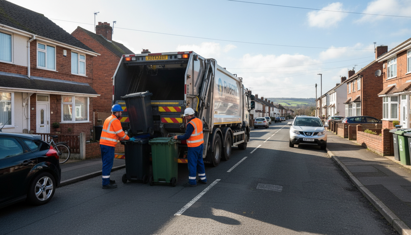 Professional Commercial Waste Removal team in Rubery loading waste into van