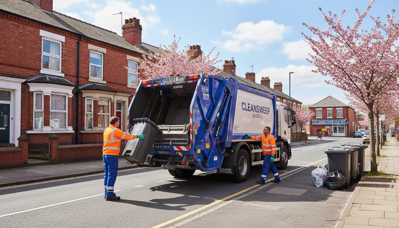 Professional Commercial Waste Removal team in Sandwell loading waste into van