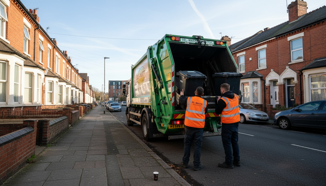 Professional Commercial Waste Removal team in Selly Oak loading waste into van