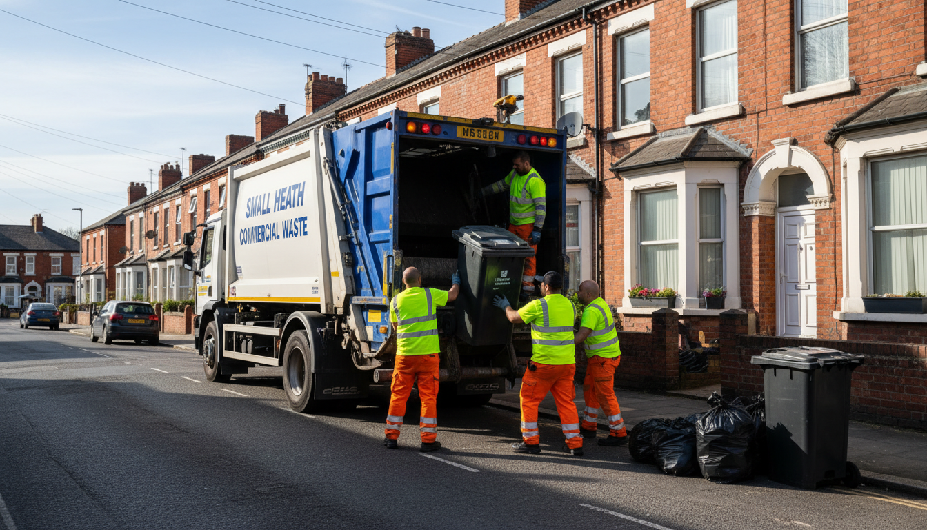 Professional Commercial Waste Removal team in Small Heath loading waste into van