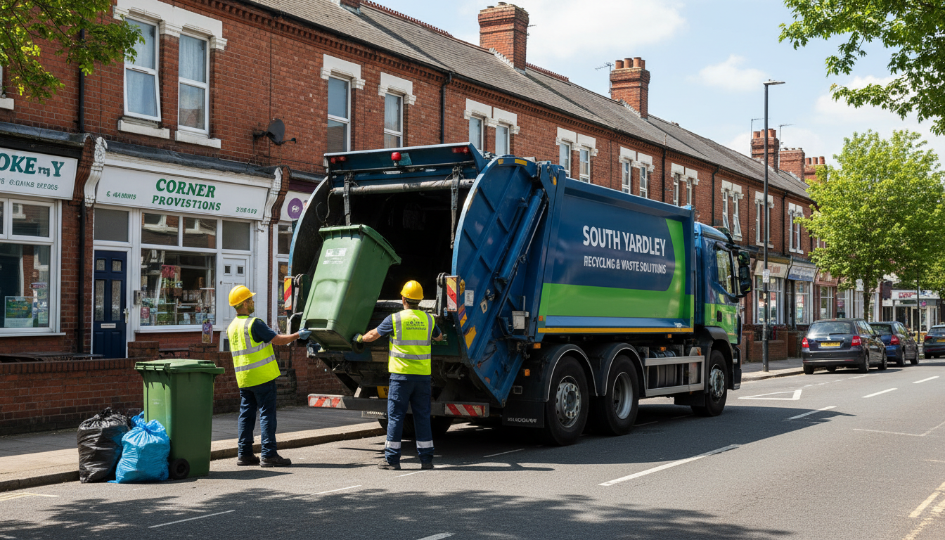 Professional Commercial Waste Removal team in South Yardley loading waste into van