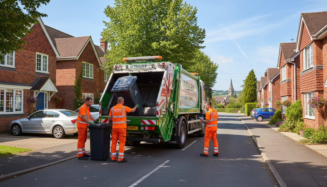 Professional Commercial Waste Removal team in Tidbury Green loading waste into van
