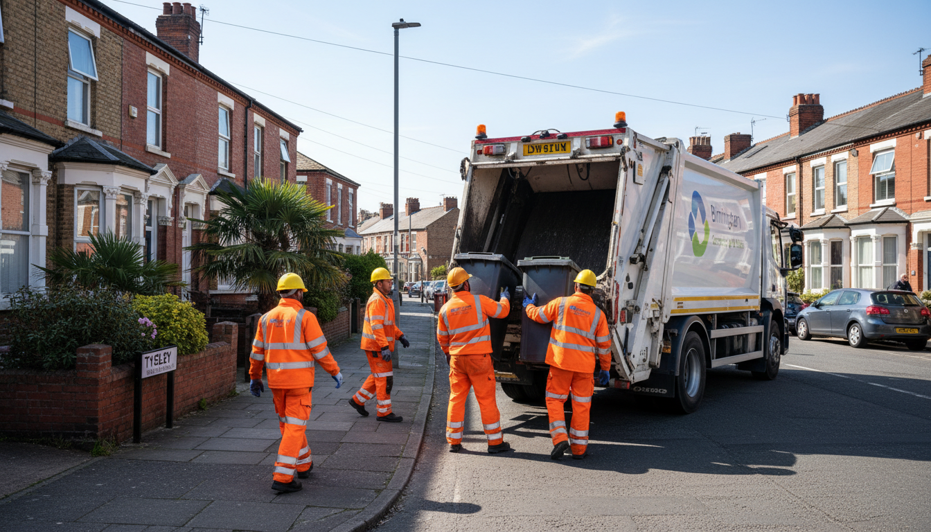 Professional Commercial Waste Removal team in Tyseley loading waste into van