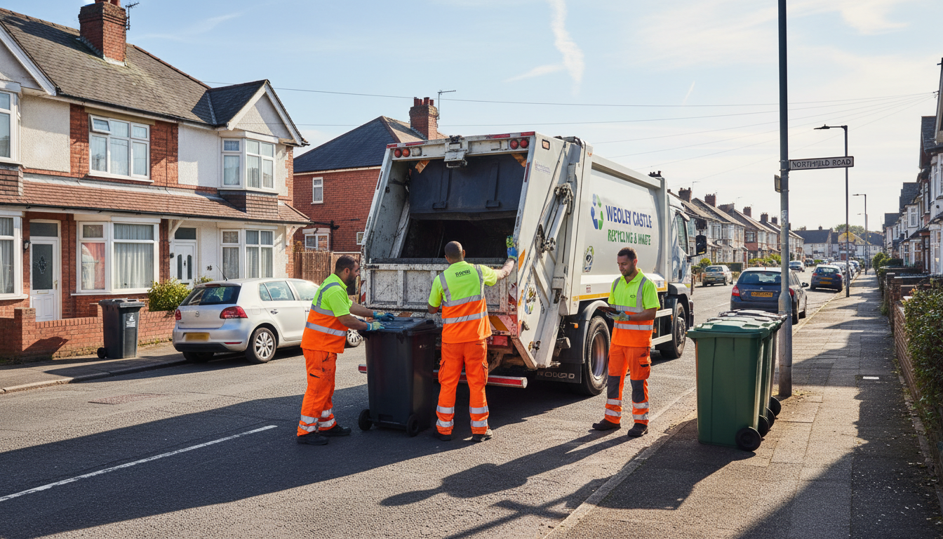 Professional Commercial Waste Removal team in Weoley Castle loading waste into van