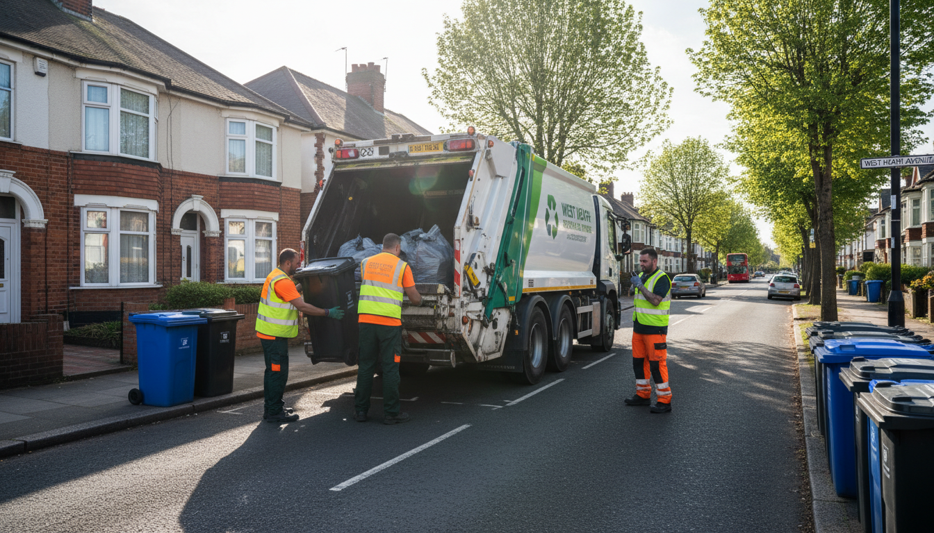 Professional Commercial Waste Removal team in West Heath loading waste into van