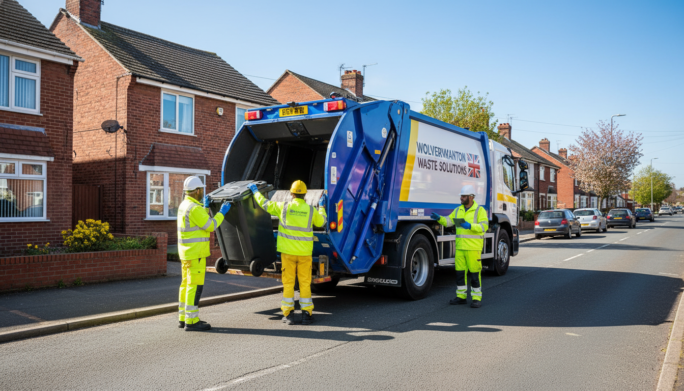 Professional Commercial Waste Removal team in Wolverhampton loading waste into van