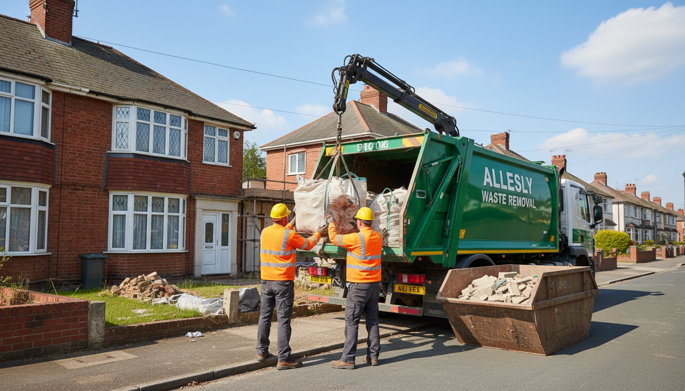 Professional Construction Waste Removal team in Allesley loading waste into van