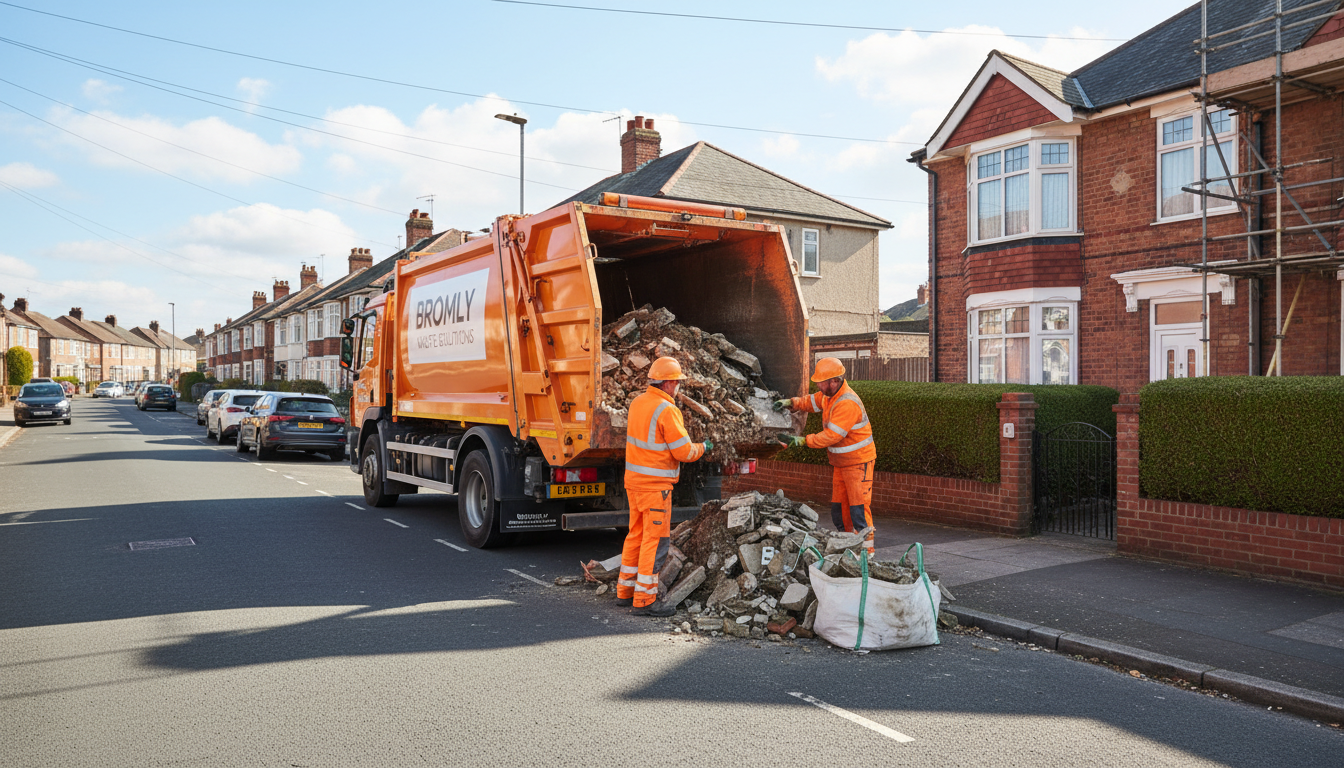 Professional Construction Waste Removal team in Castle Bromwich loading waste into van