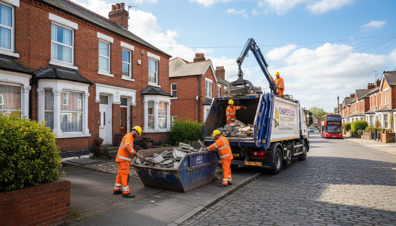 Professional Construction Waste Removal team in Chapelfields loading waste into van