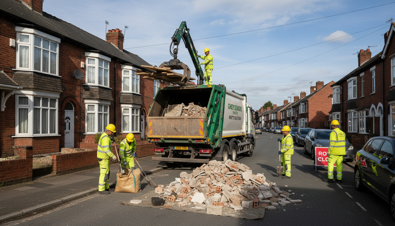 Professional Construction Waste Removal team in Cheylesmore loading waste into van