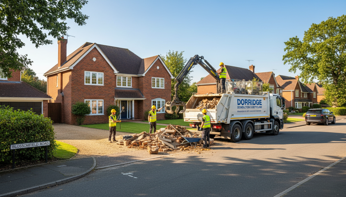 Professional Construction Waste Removal team in Dorridge loading waste into van