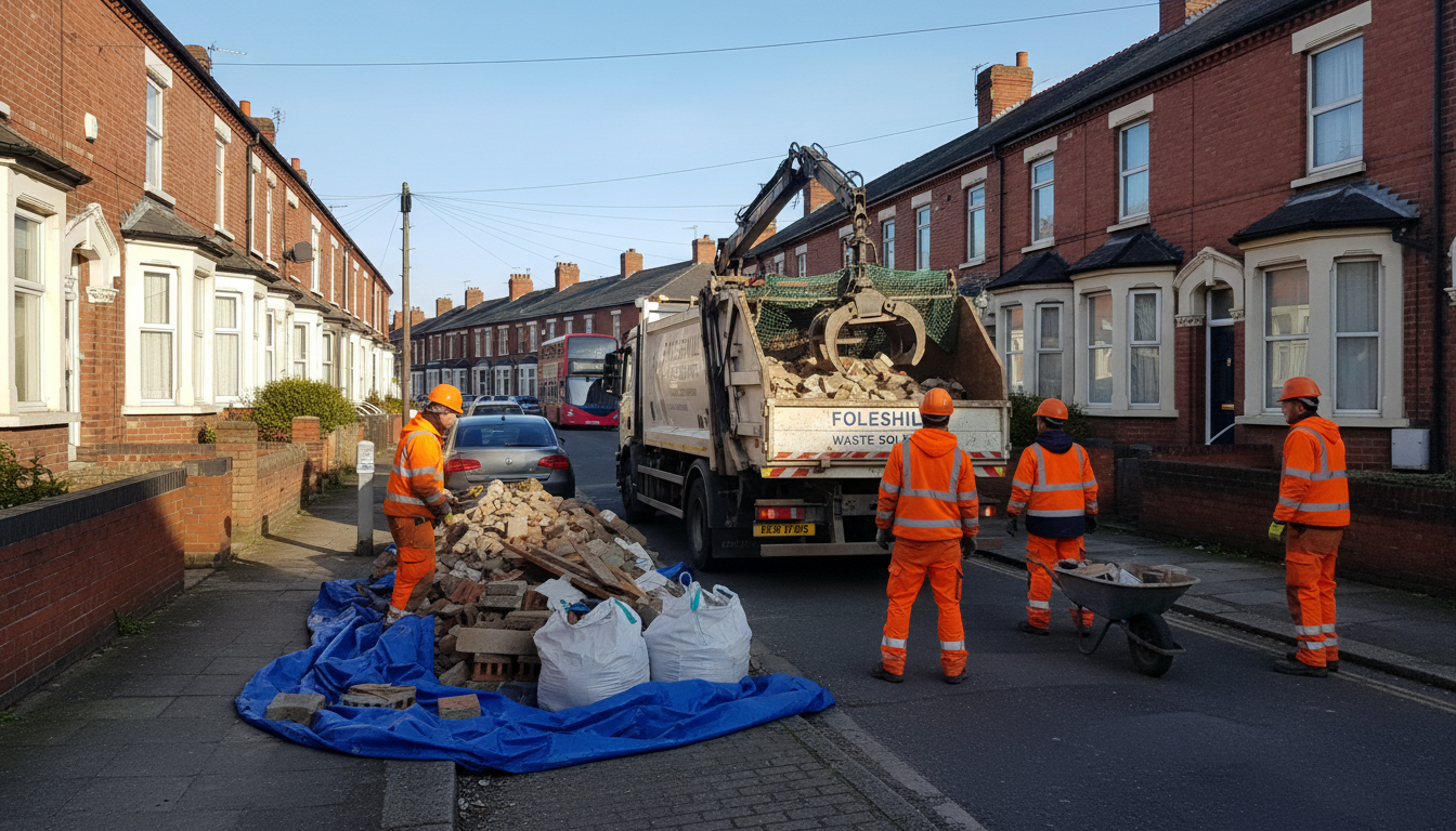 Professional Construction Waste Removal team in Foleshill loading waste into van