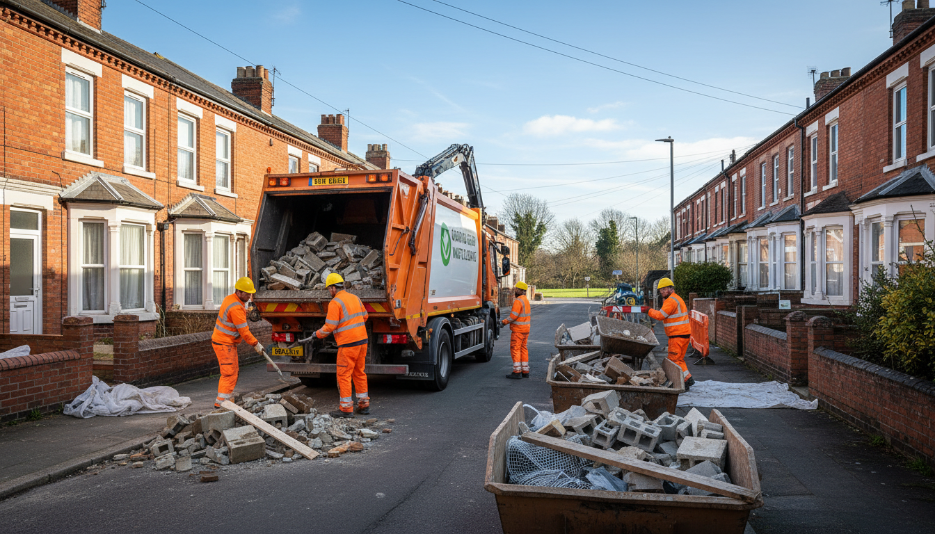 Professional Construction Waste Removal team in Gosford Green loading waste into van