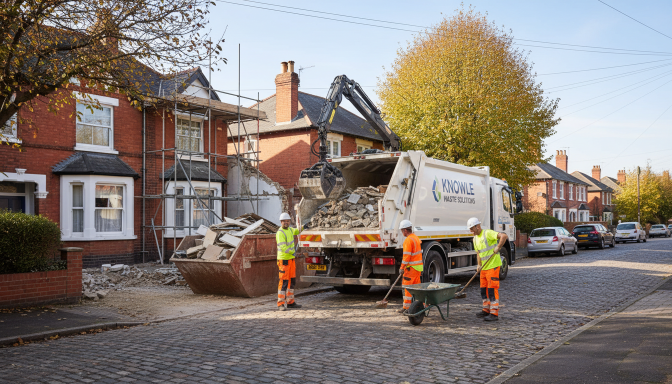 Professional Construction Waste Removal team in Knowle loading waste into van