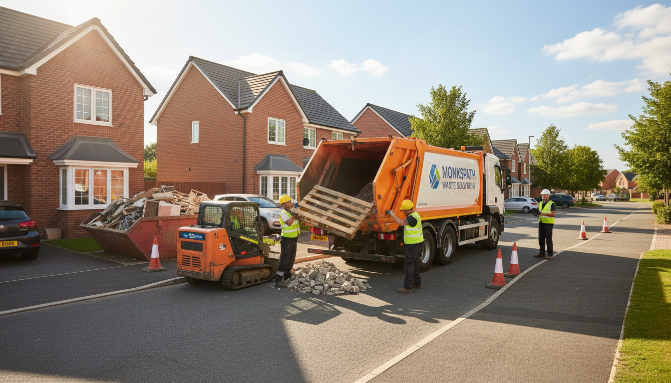 Professional Construction Waste Removal team in Monkspath loading waste into van
