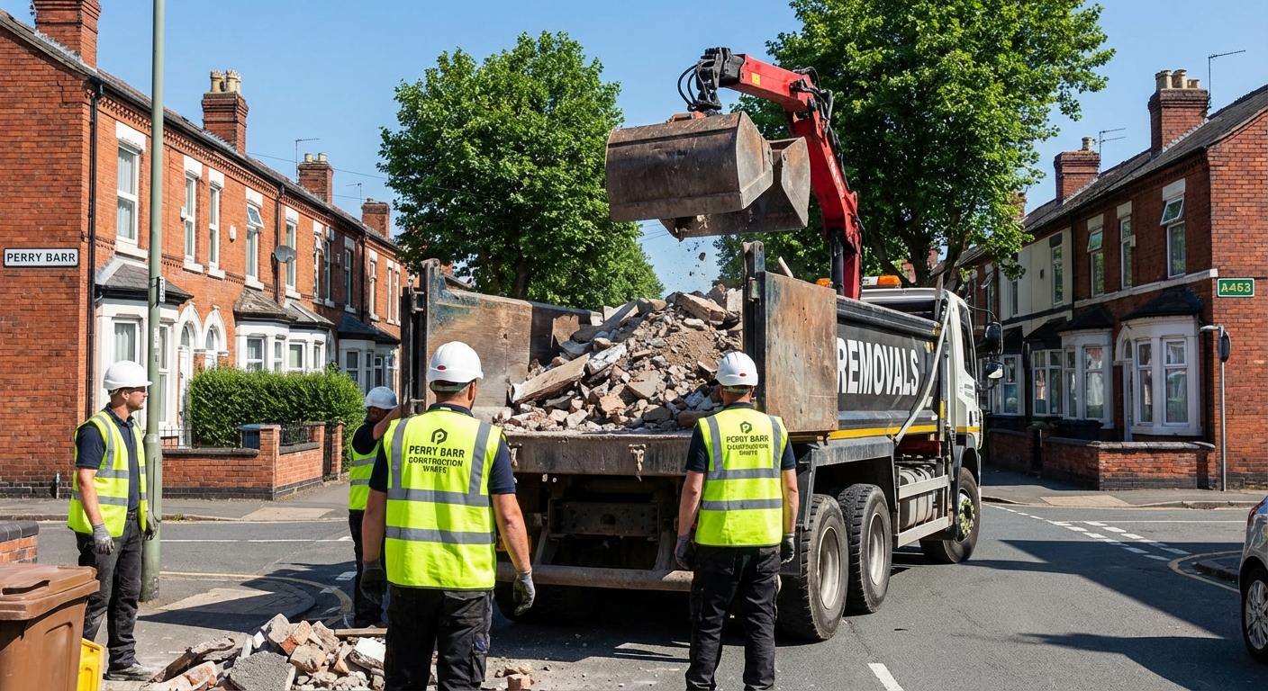 Professional Construction Waste Removal team in Perry Barr loading waste into van