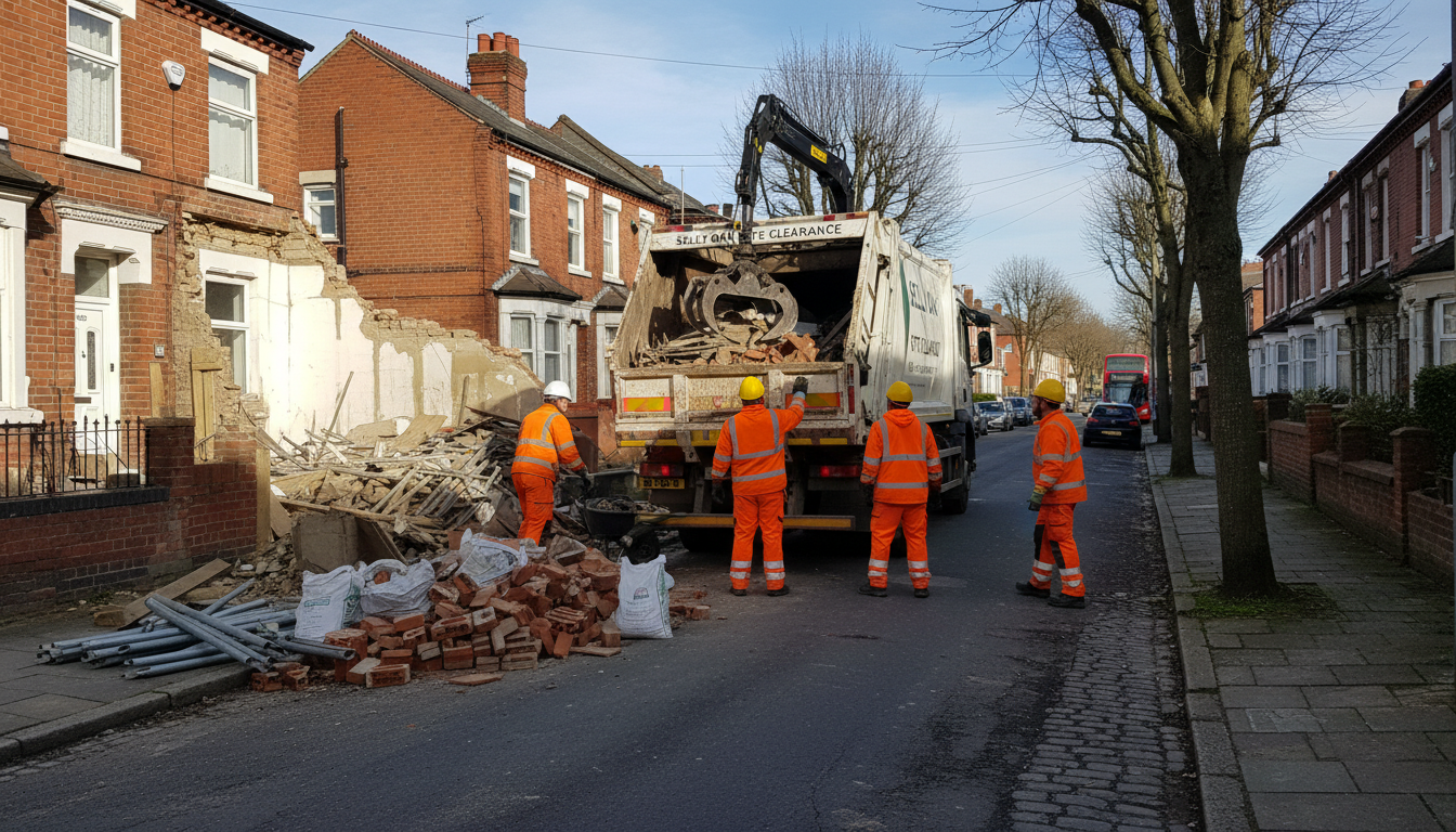 Professional Construction Waste Removal team in Selly Oak loading waste into van