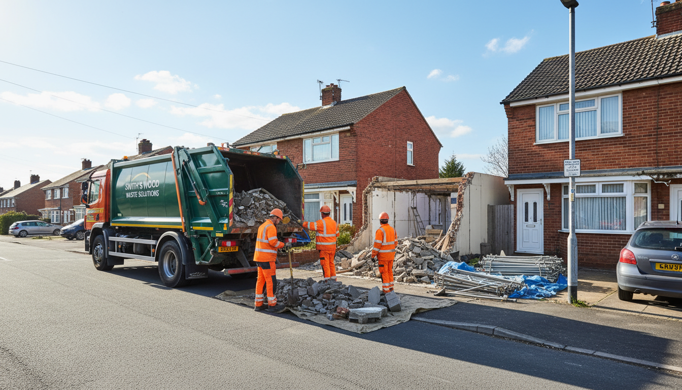 Professional Construction Waste Removal team in Smith's Wood loading waste into van