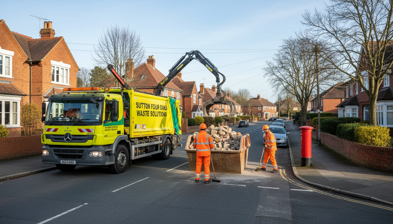 Professional Construction Waste Removal team in Sutton Four Oaks loading waste into van