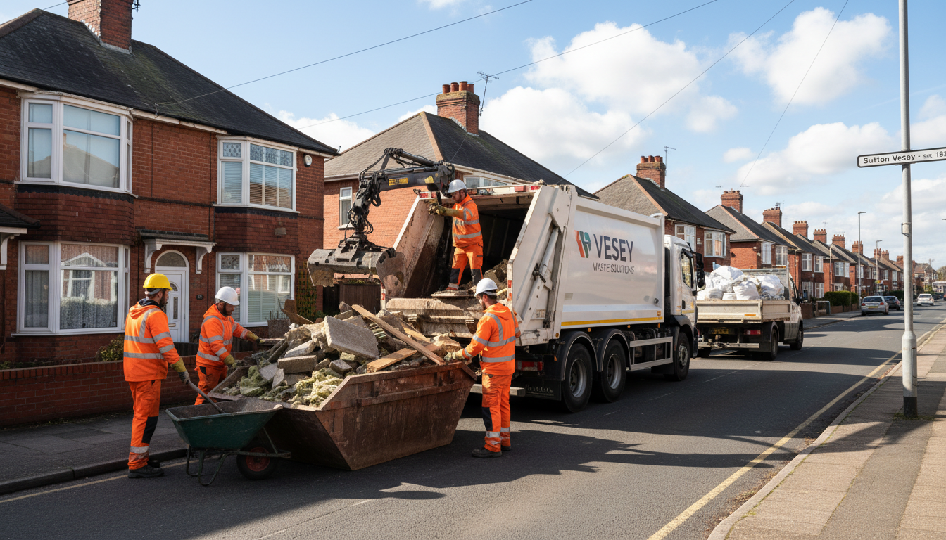 Professional Construction Waste Removal team in Sutton Vesey loading waste into van