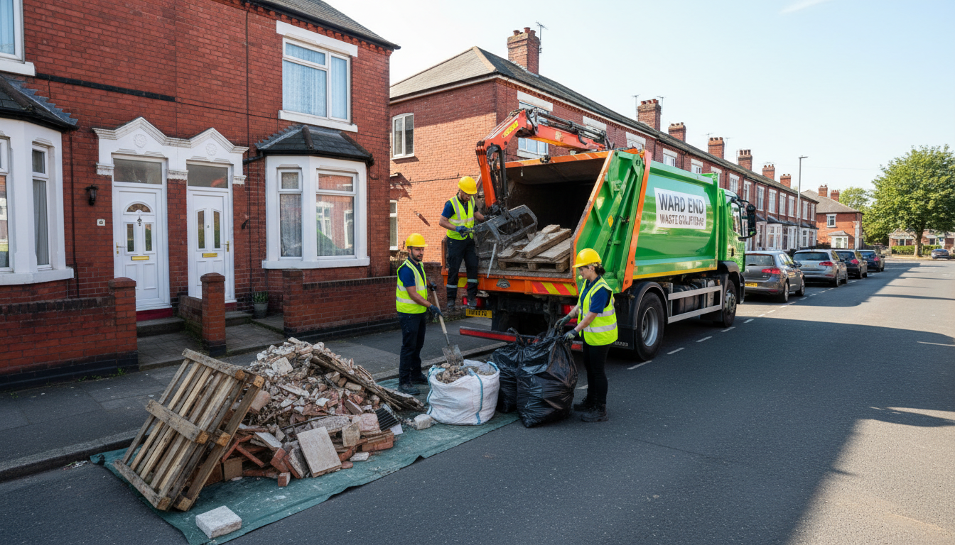 Professional Construction Waste Removal team in Ward End loading waste into van
