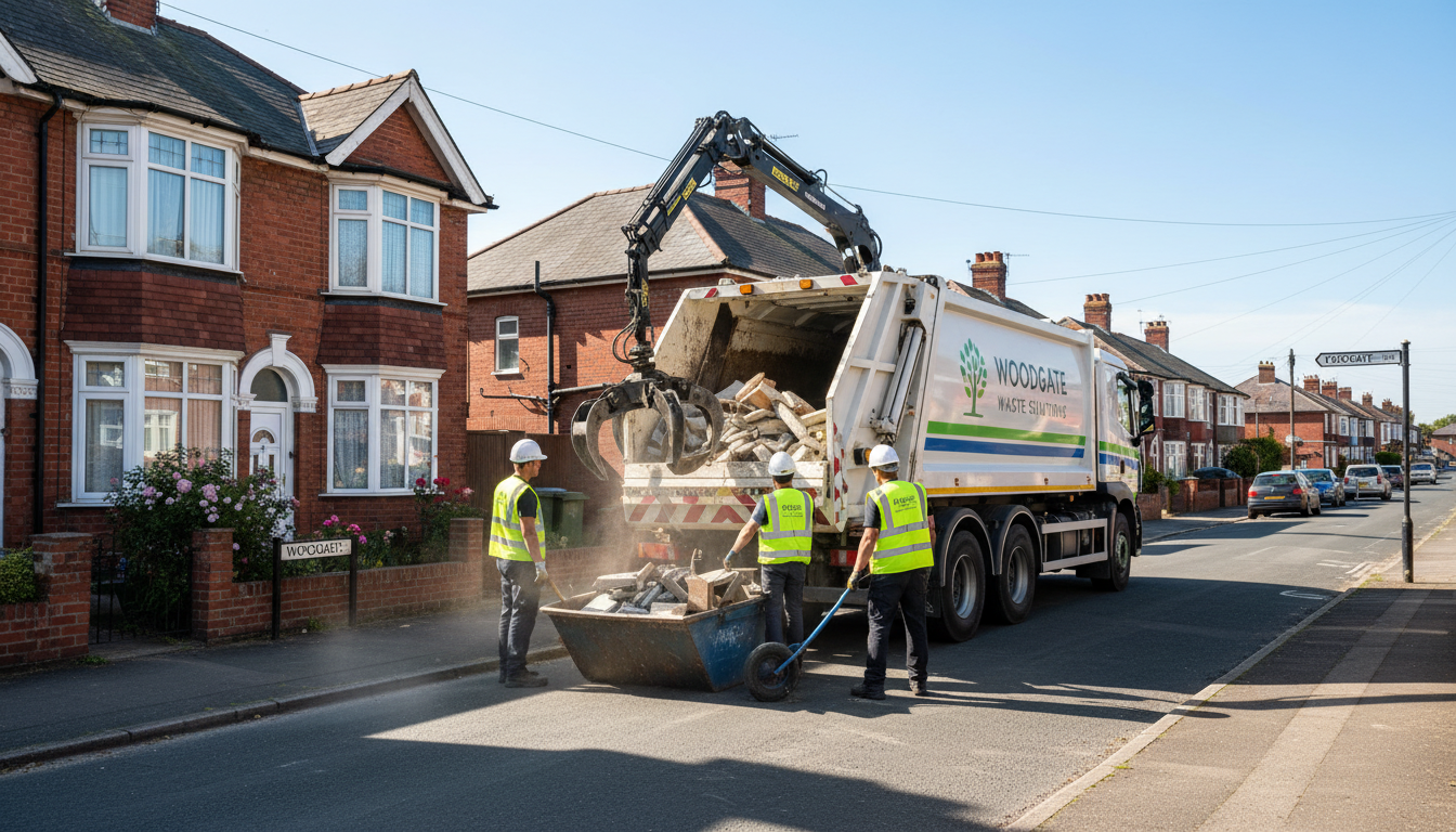 Professional Construction Waste Removal team in Woodgate loading waste into van