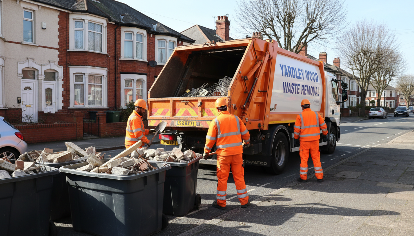 Professional Construction Waste Removal team in Yardley Wood loading waste into van