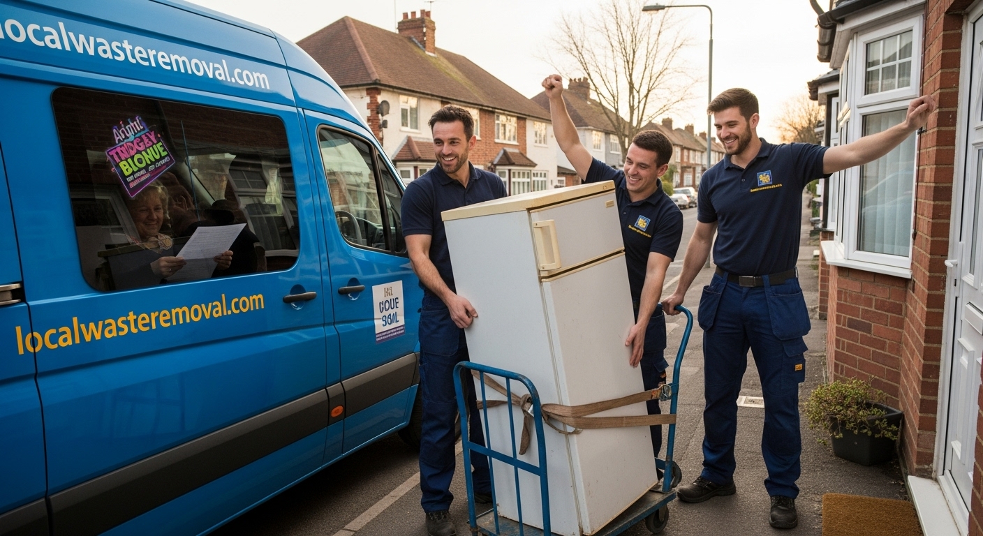 Professional Fridge Removal team in Acocks Green loading waste into van