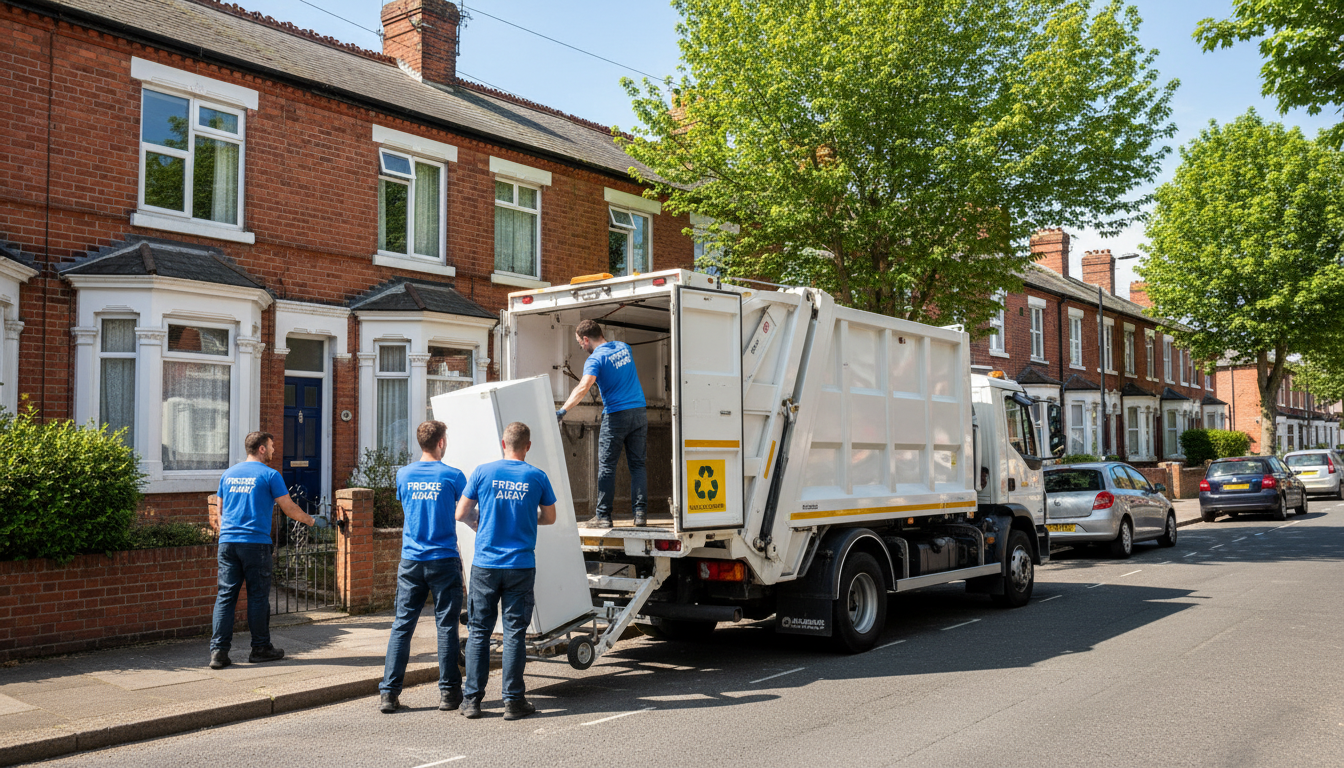 Professional Fridge Removal team in Chapelfields loading waste into van
