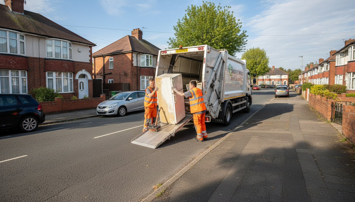 Professional Fridge Removal team in Smith's Wood loading waste into van