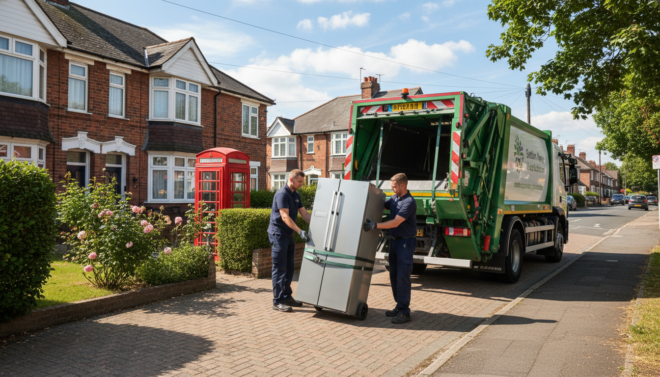 Professional Fridge Removal team in Sutton Vesey loading waste into van