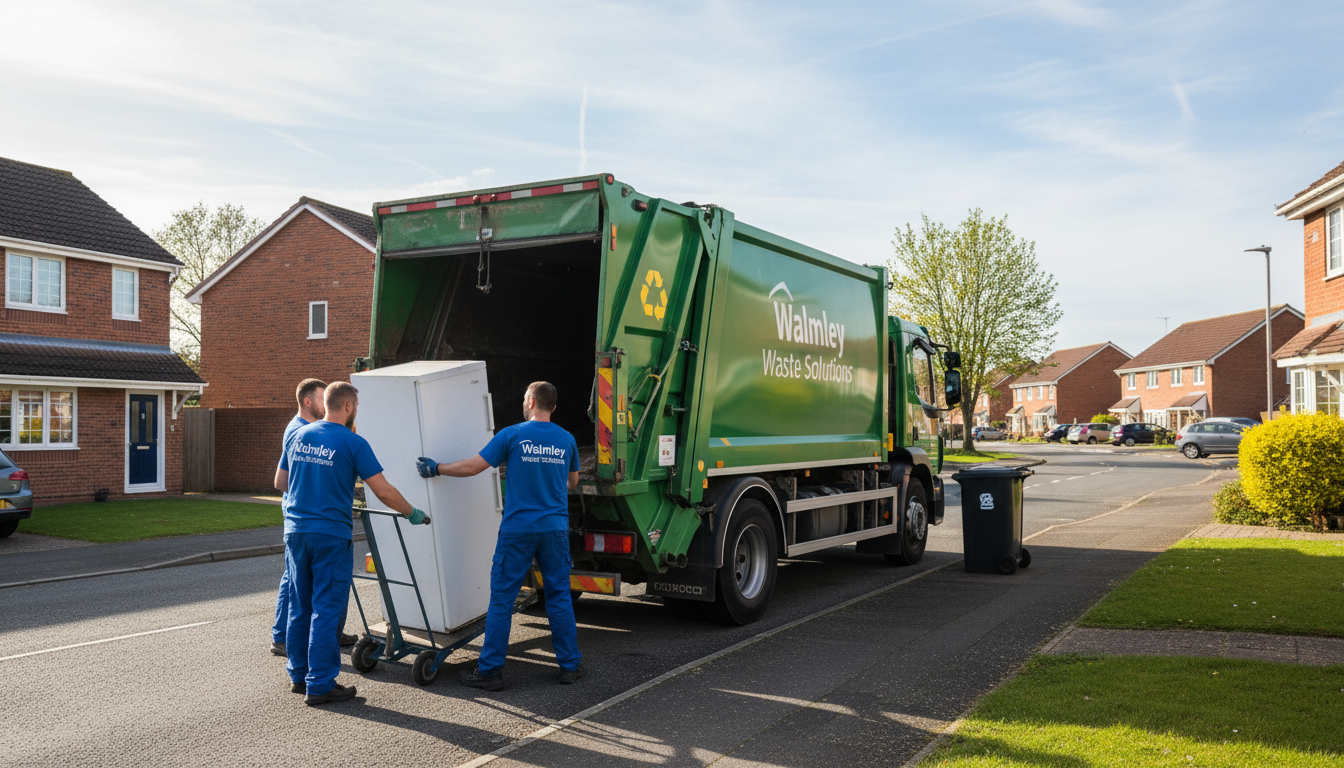 Professional Fridge Removal team in Walmley loading waste into van