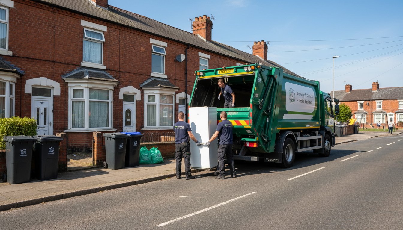 Professional Fridge Removal team in Washwood Heath loading waste into van