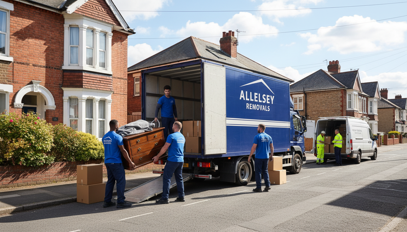 Professional Furniture Removal team in Allesley loading waste into van
