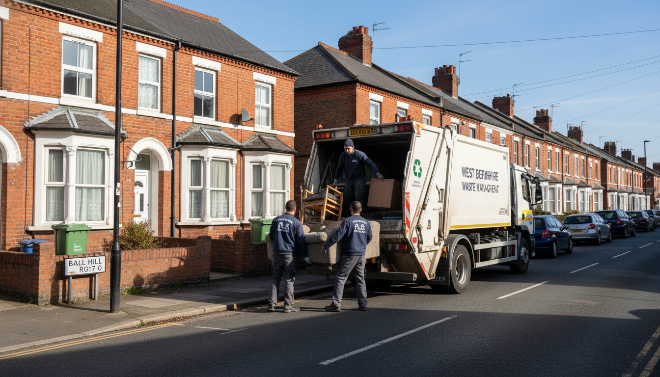 Professional Furniture Removal team in Ball Hill loading waste into van