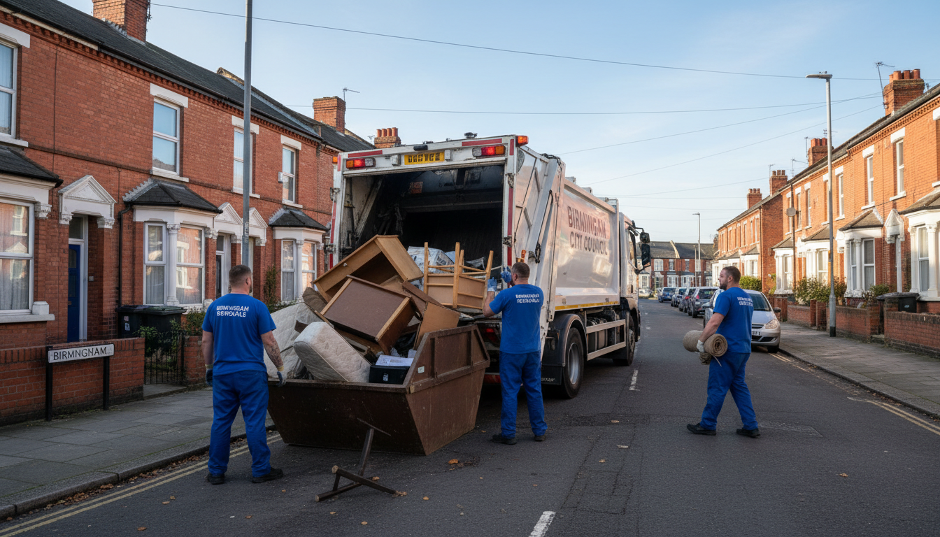Professional Furniture Removal team in Birmingham loading waste into van