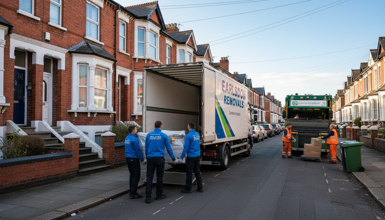Professional Furniture Removal team in Earlsdon loading waste into van