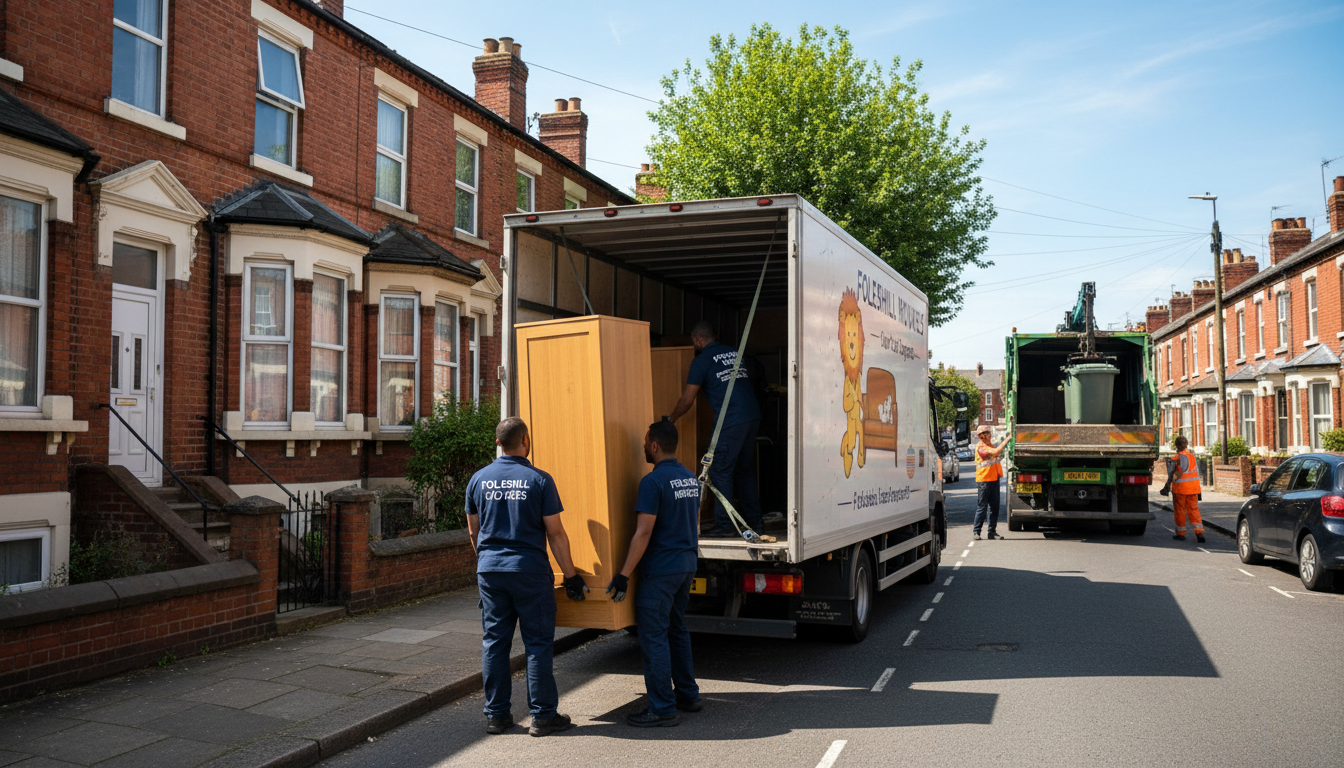 Professional Furniture Removal team in Foleshill loading waste into van