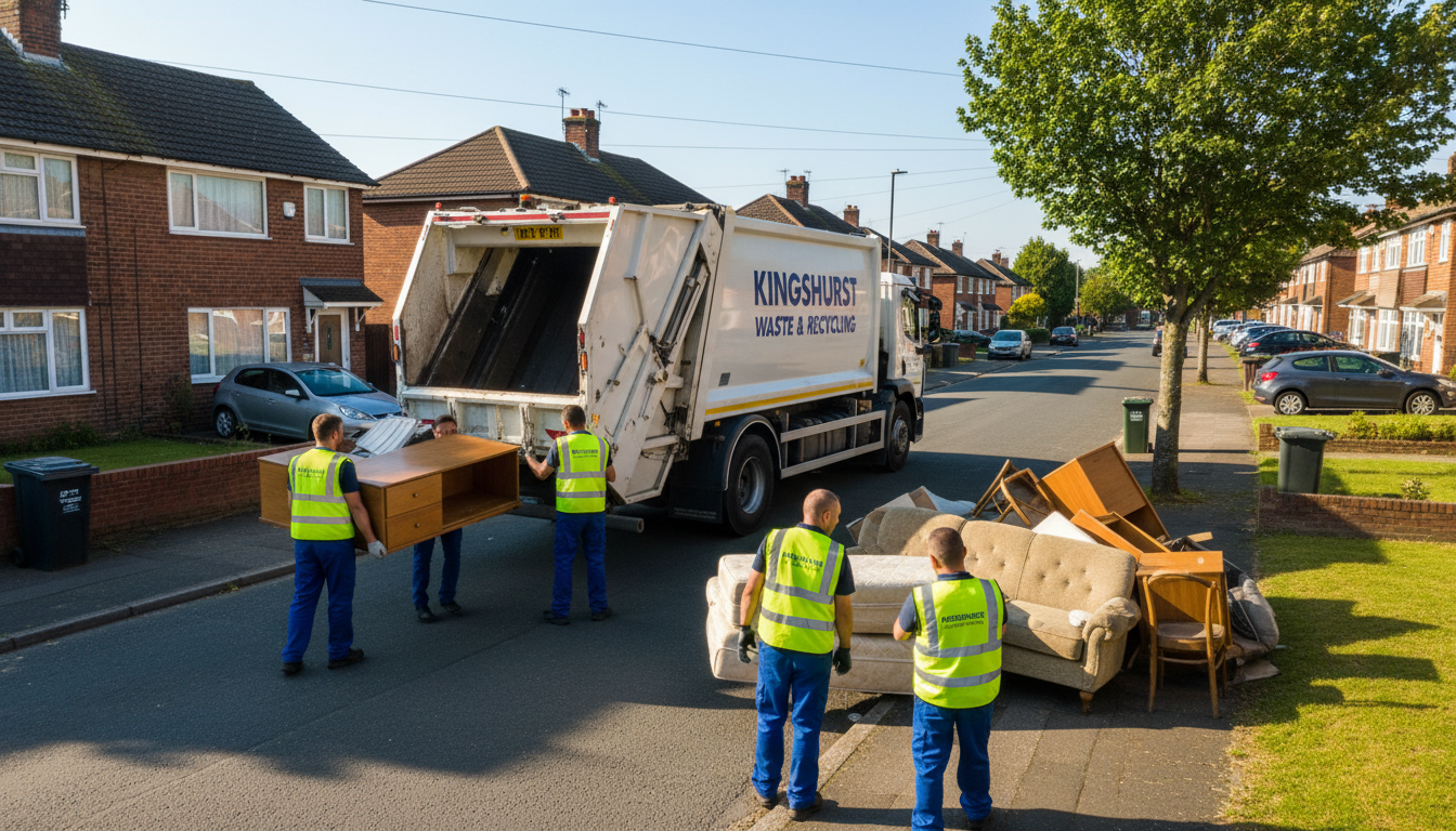 Professional Furniture Removal team in Kingshurst loading waste into van