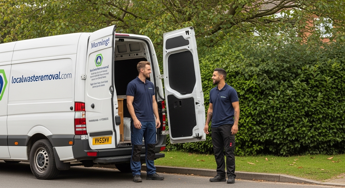 Professional Furniture Removal team in Mere Green loading waste into van