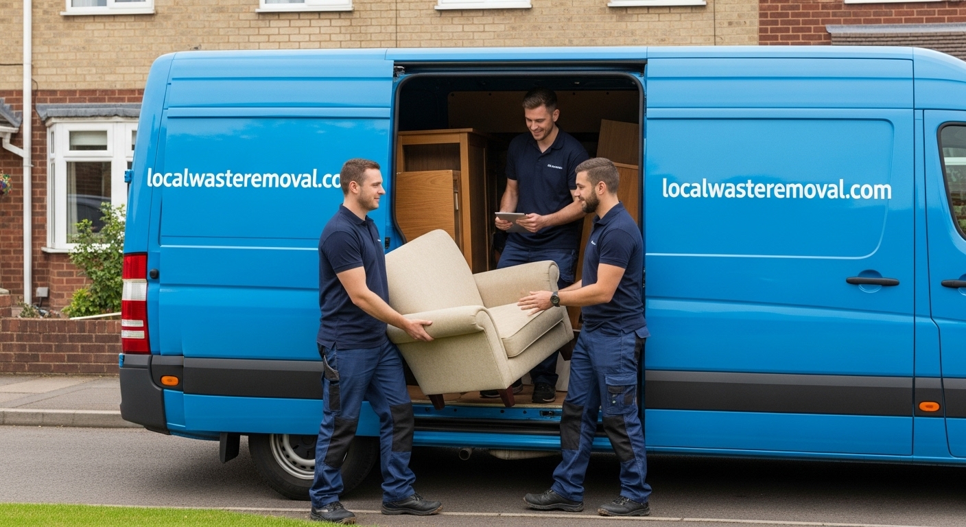 Professional Furniture Removal team in Nechells loading waste into van