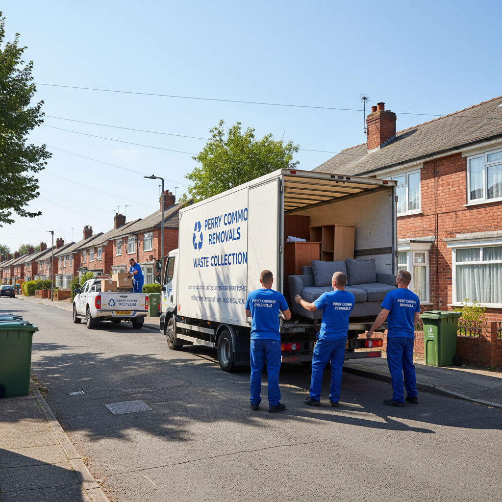 Professional Furniture Removal team in Perry Common loading waste into van