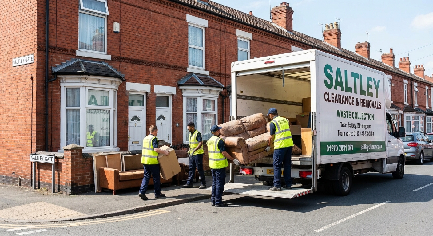 Professional Furniture Removal team in Saltley loading waste into van