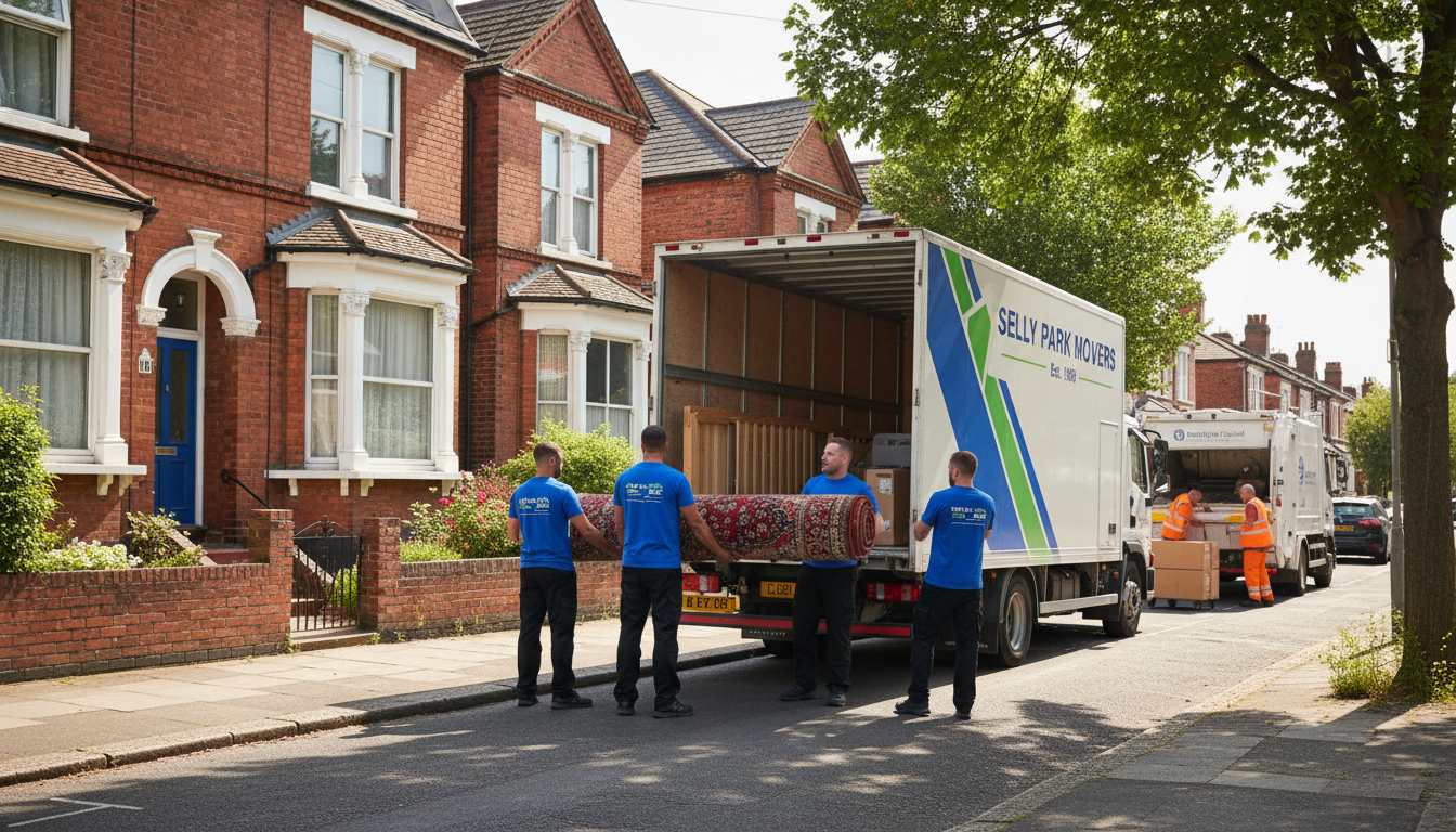 Professional Furniture Removal team in Selly Park loading waste into van