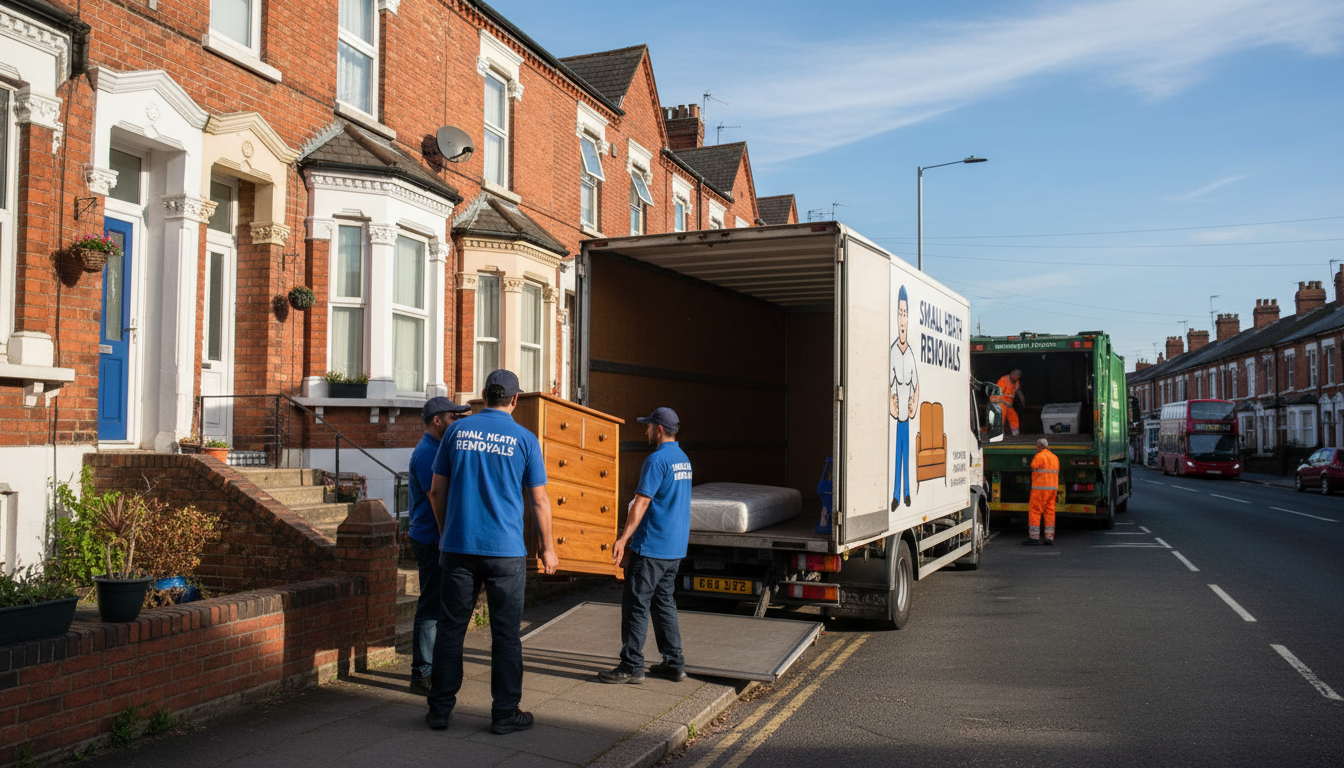 Professional Furniture Removal team in Small Heath loading waste into van