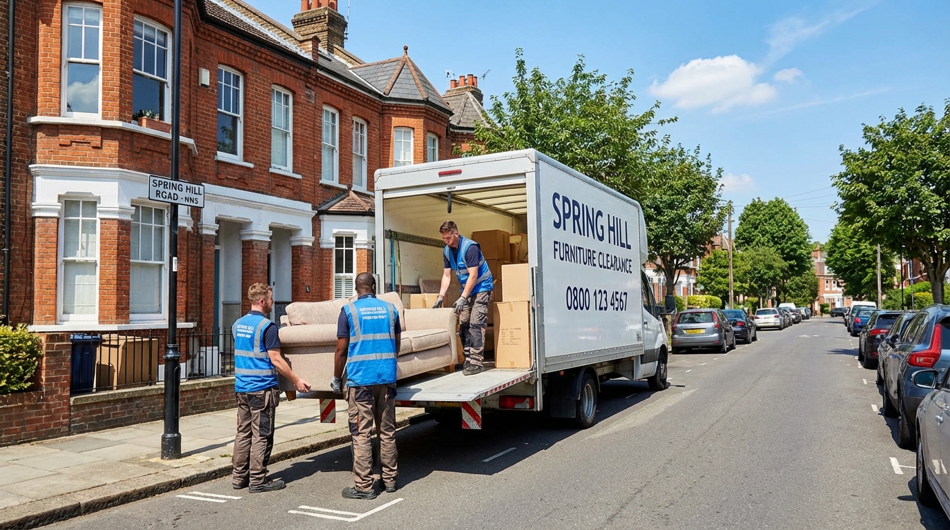 Professional Furniture Removal team in Spring Hill loading waste into van