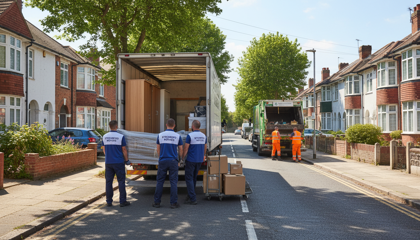 Professional Furniture Removal team in Stechford loading waste into van