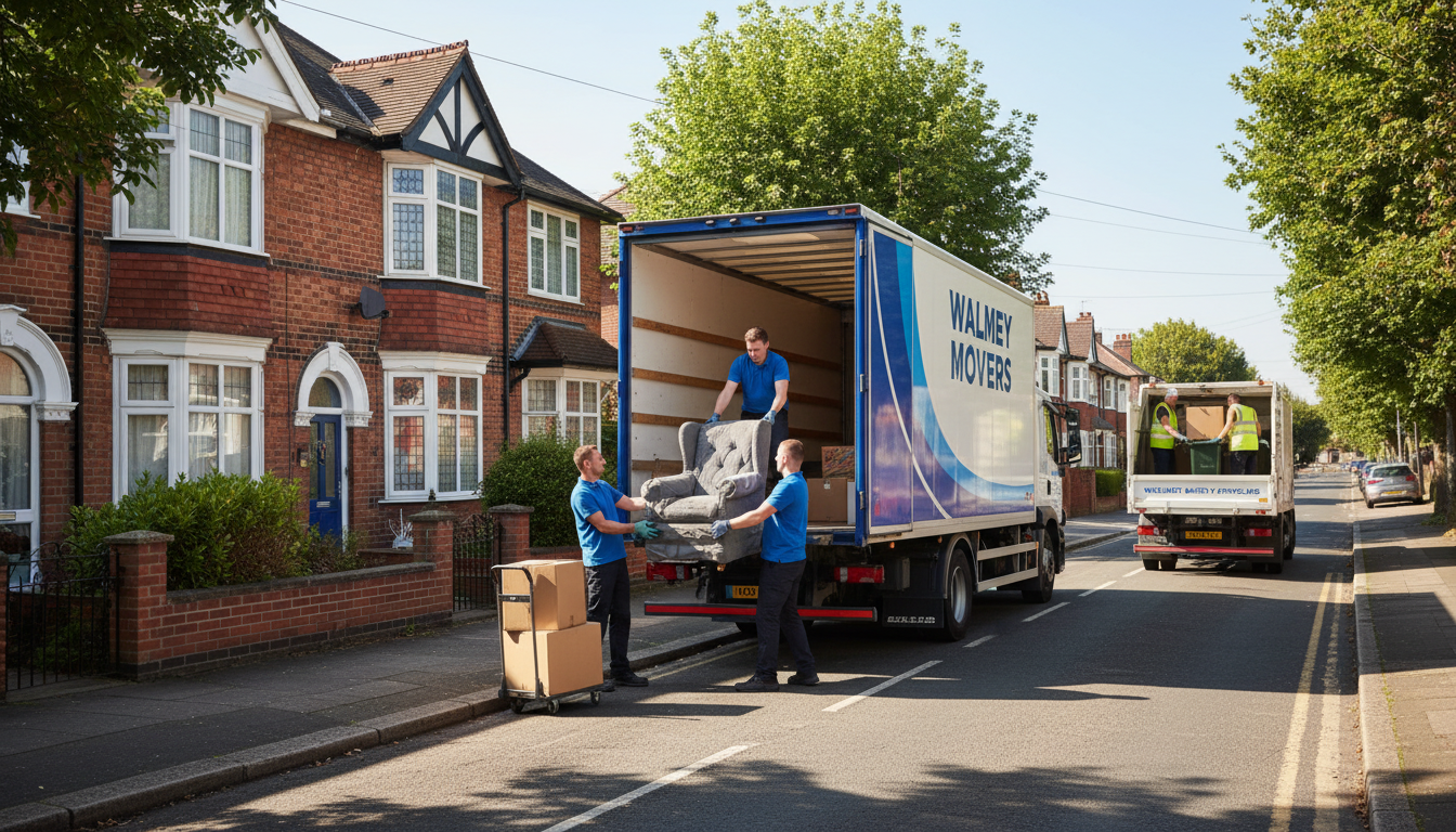 Professional Furniture Removal team in Walmley loading waste into van