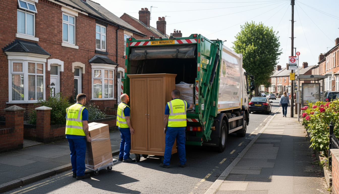 Professional Furniture Removal team in Washwood Heath loading waste into van