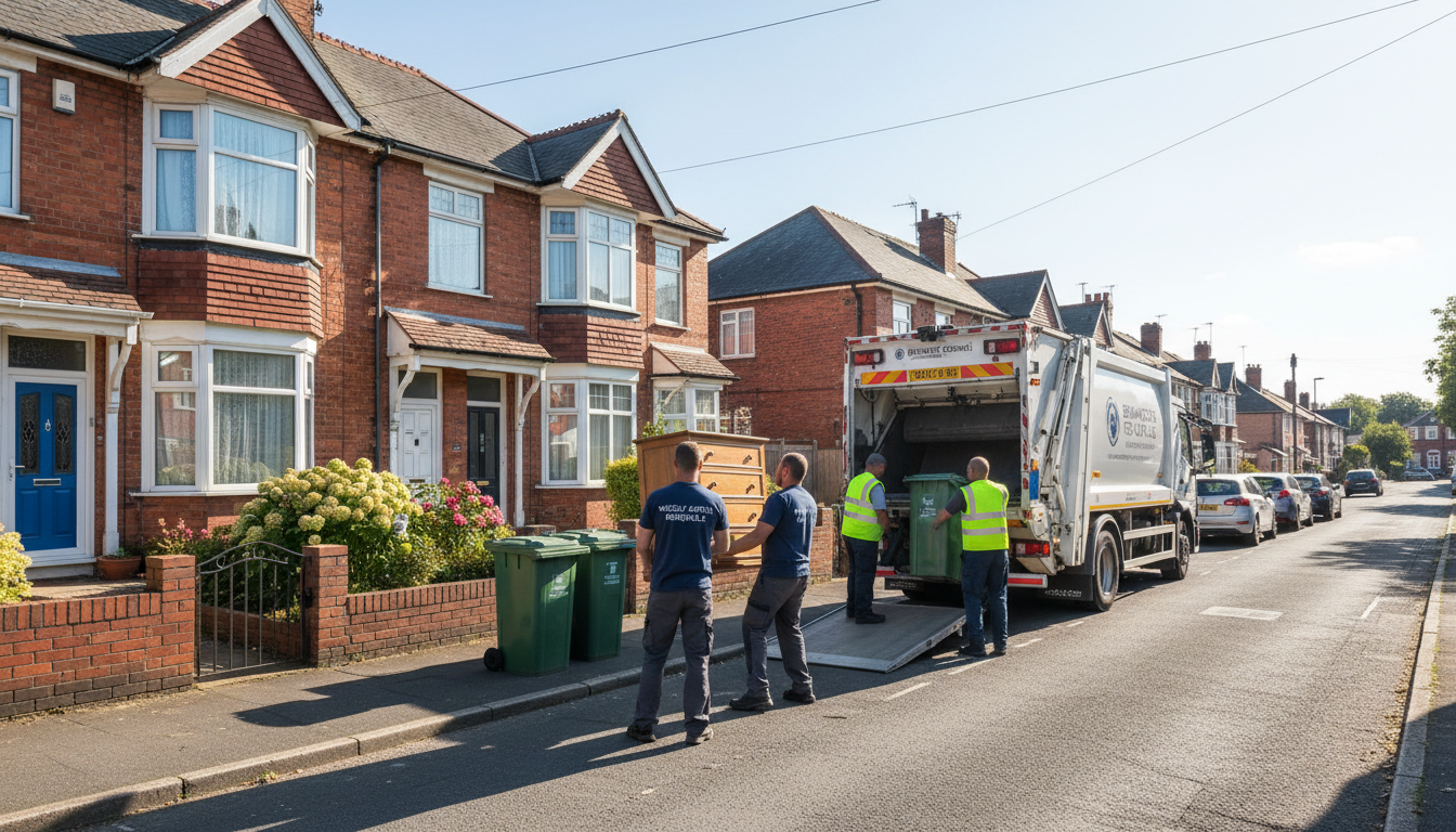 Professional Furniture Removal team in Weoley Castle loading waste into van